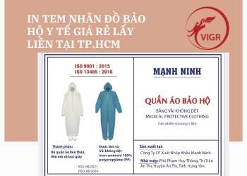 IN TEM NHÃN ĐỒ BẢO HỘ Y TẾ GIÁ RẺ LẤY LIỀN TẠI TP.HCM