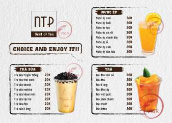 Menu Trà sữa