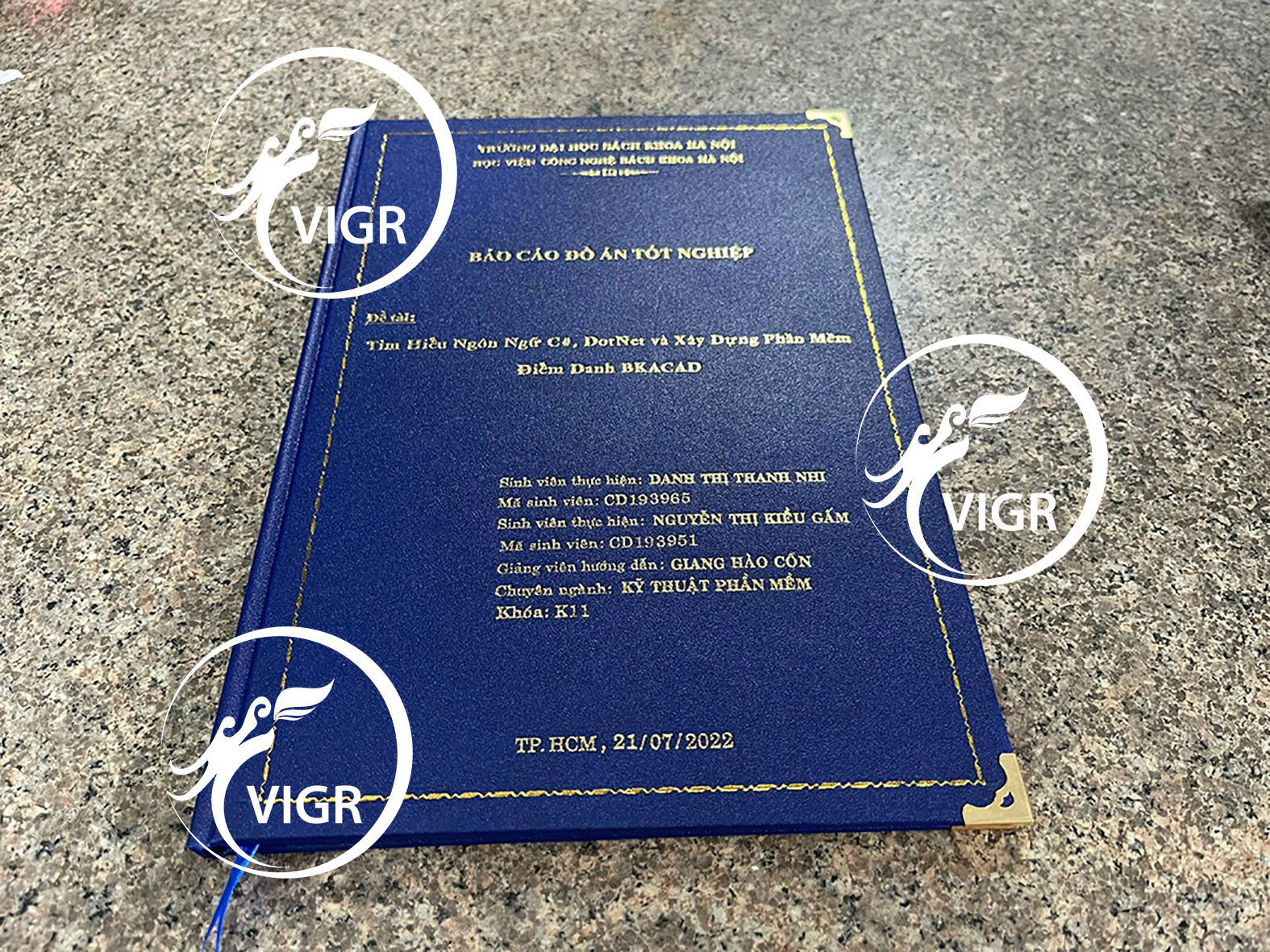 Bìa Mạ Vàng Bách Khoa Hà Nội