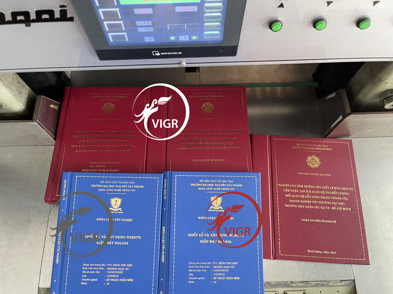 Bìa mạ vàng Đại Học Bình Dương