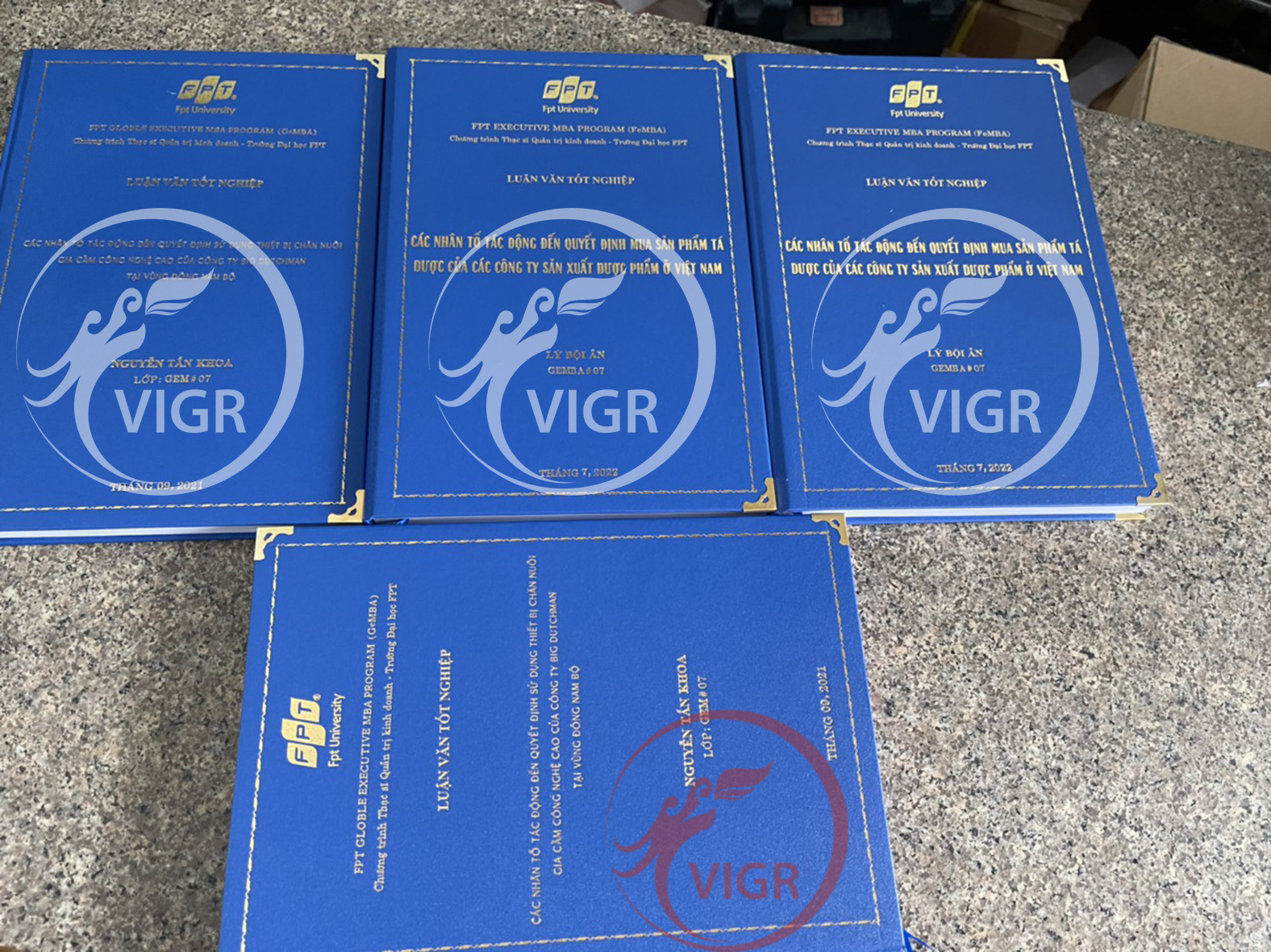 Bìa mạ vàng Đại học FPT