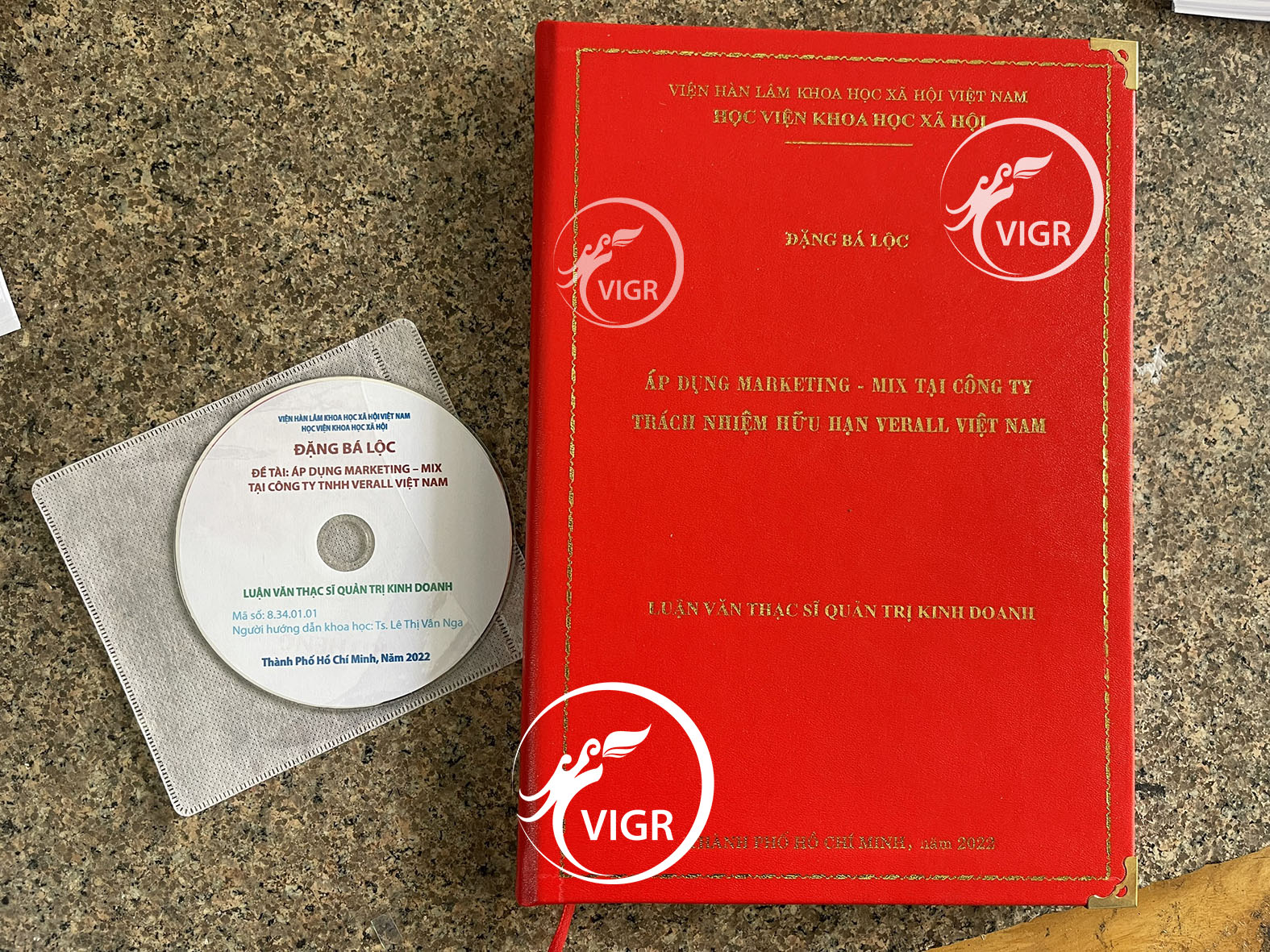 Bìa mạ vàng Học Viện Khoa Học Xã Hội
