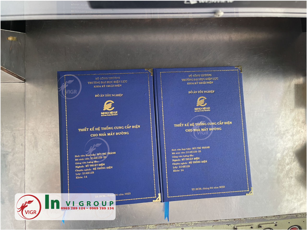 Bìa mạ vàng Đại Học Điện Lực